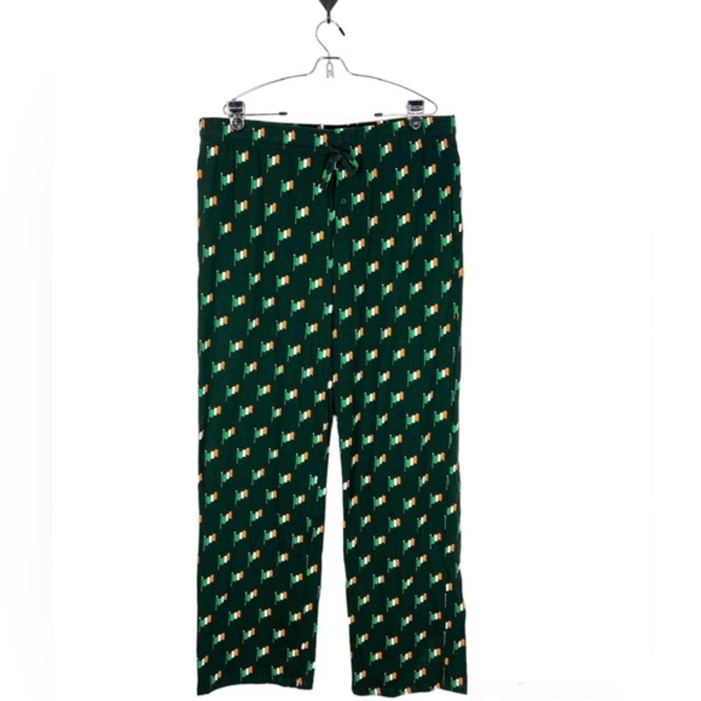 Mad Engine NWT Mens pajama bottoms pants size 2XL Irish Flag pattern